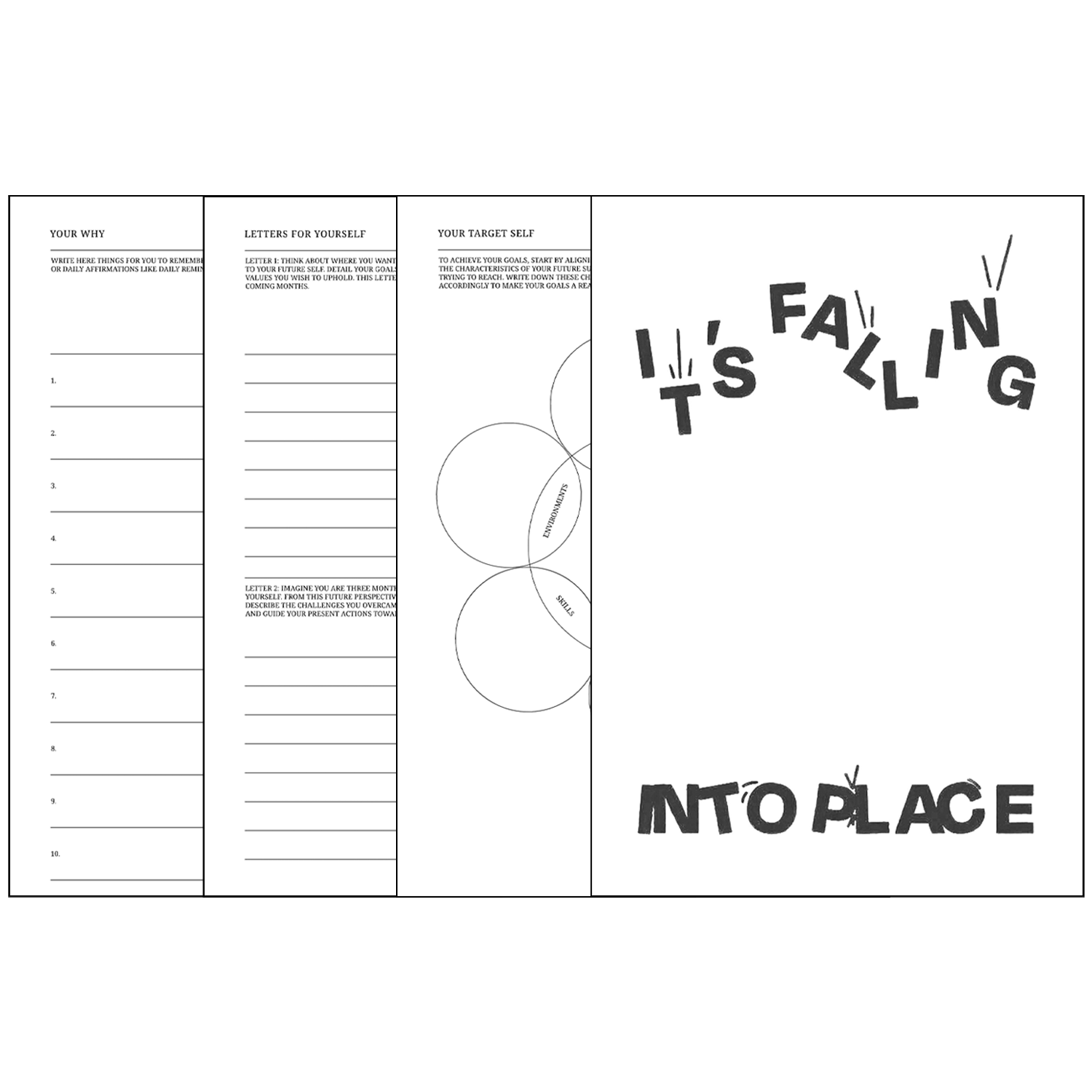 Success Blueprint Motivation Section (Your Why, Letters to Yourself, Your Target Self, Visualizers)